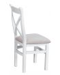 Newholme White Cross Back Fabric Chair - Box of 2