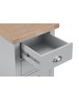 Newsome Grey Oak 3 Drawer Bedside Cabinet