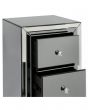 Oliver Smoked Glass Tallboy Chest with Narrow Frame
