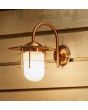 Outdoor Copper Metal and Opaque Glass Wall Light