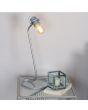 Retro Industrial Silver Metal Table Lamp 
