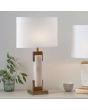 Romina Tall Alabaster and Brass Table Lamp - Base Only