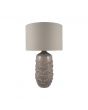 Scalloped Grey Stoneware Table Lamp - Base Only