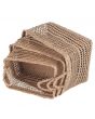 Set of 3 Open Weave Seagrass Oblong Handled Baskets