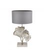 Shiny Champagne Metal Gingko Leaf Table Lamp - Base Only