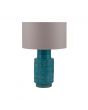 Sidra Aquamarine Stoneware Etch Detail Table Lamp - Base Only