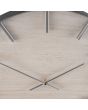 Silver Metal and White Wash Wood Round Wall Clock