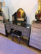 Smoked Glass Mirrored Dressing Table