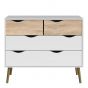Stockholm Chest of Drawers in White With Black or Oak