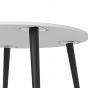 Stockholm Dining Table in White with Black or Oak