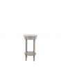 Taupe Pine Wood Round Side Table