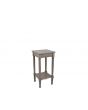 Taupe Pine Wood Square Side Table