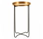 Templar Gold Finish Iron Top Side Table