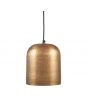 Tia Antique Brass Metal Hammered Dome Pendant