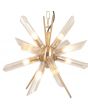 Tonia Glass and Gold Metal Starburst Pendant