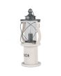 Victorian White Wood Lantern Table Lamp