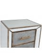 Vintage Metal With Velvet and Mirrored Bedside Unit