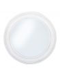 Washed White Wood Round Small Wall Mirror