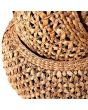 Woven Water Hyacinth Set of 3 Handled Round Baskets