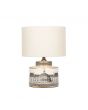 Wren Black and Cream Building Print Ceramic Table Lamp - Base Only