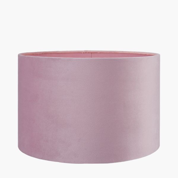 Rene 30cm Blush Velvet Cylinder Shade | Zurleys