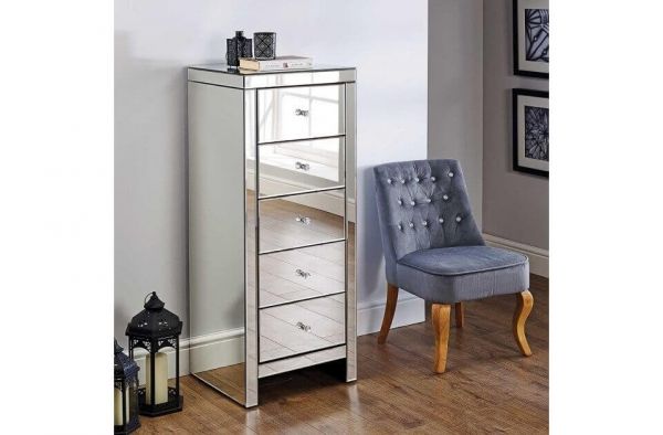 Mirrored tall boy drawers hotsell