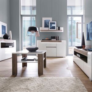 A modern designer style living room on a budget